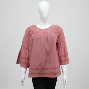 Amisu Women Dusty Pink Cotton Top